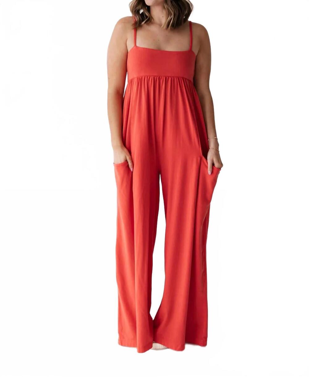 NEW FREE PEOPLE hot shot strappy onesie in grapefruit
